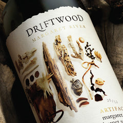 Label of Driftwood Estate wine bottle
