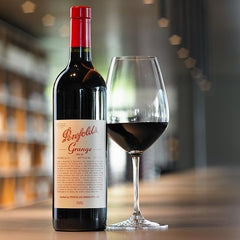 Penfolds Grange bottle and wineglass