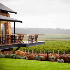 Watershed restaurant overlooking the vineyard