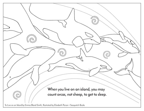 To Live on An Island Orca Whale Coloring Page Download