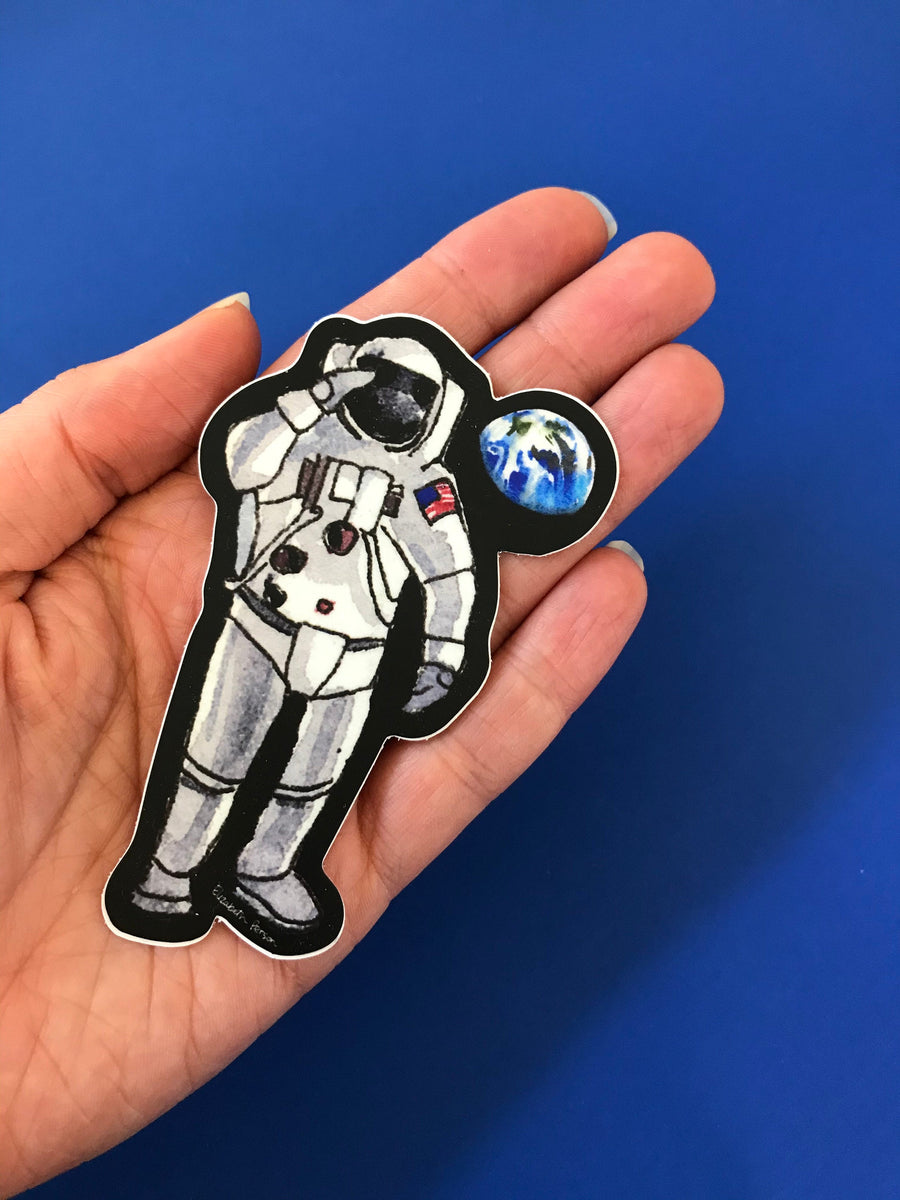 Astronaut Watercolor Vinyl Sticker Elizabeth Person Art And Design 1821