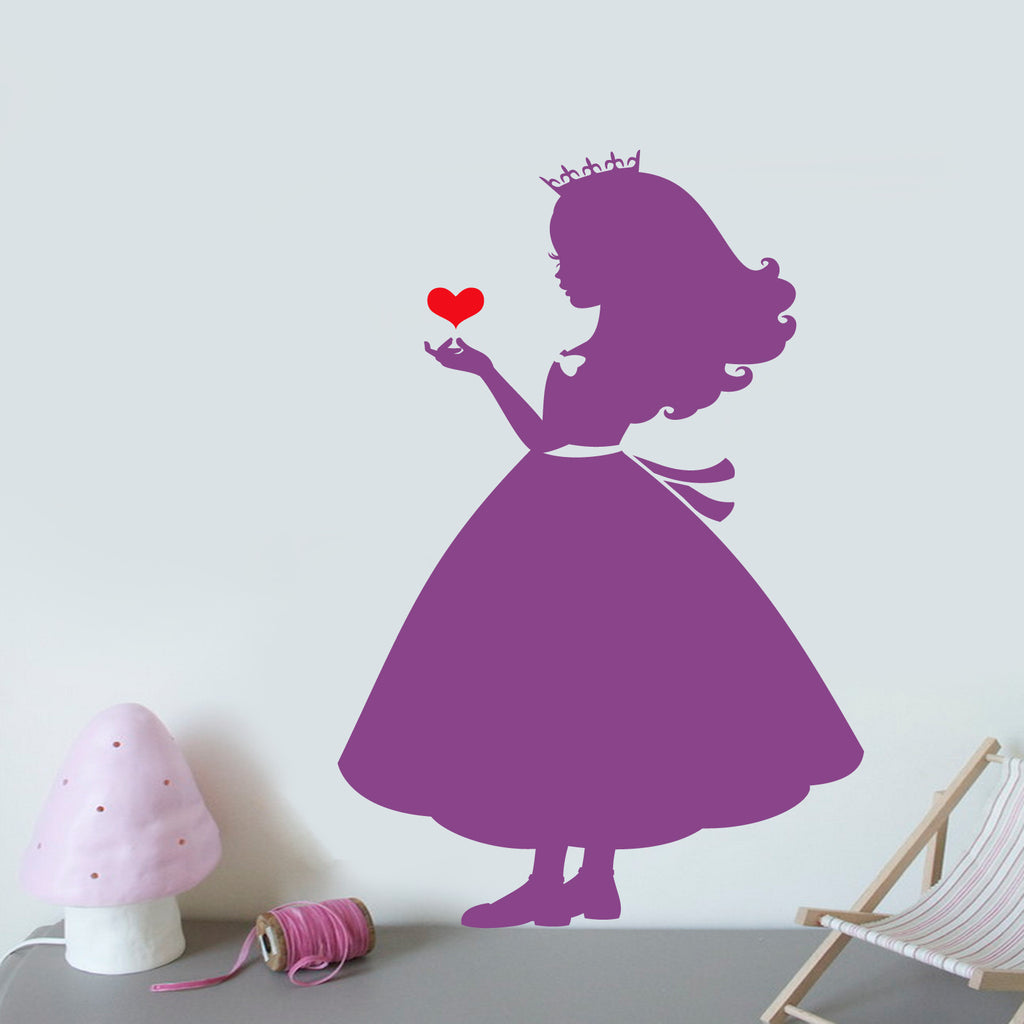 Princess Silhouette Wall Sticker Decal  SnuggleDust Studios