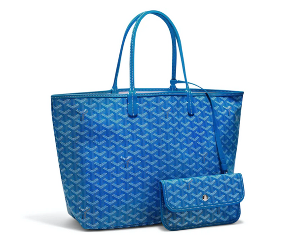 GOYARD Saint Louis Claire Voie Tote Bag PM Turquoise Blue Purse