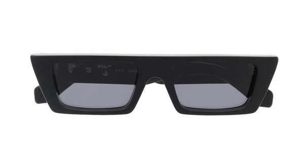 OFF-WHITE Catalina Rectangular Frame Sunglasses Black/Dark Grey/Gold  (OERI003Y21PLA0011007 / OERI003C99PLA0011007)