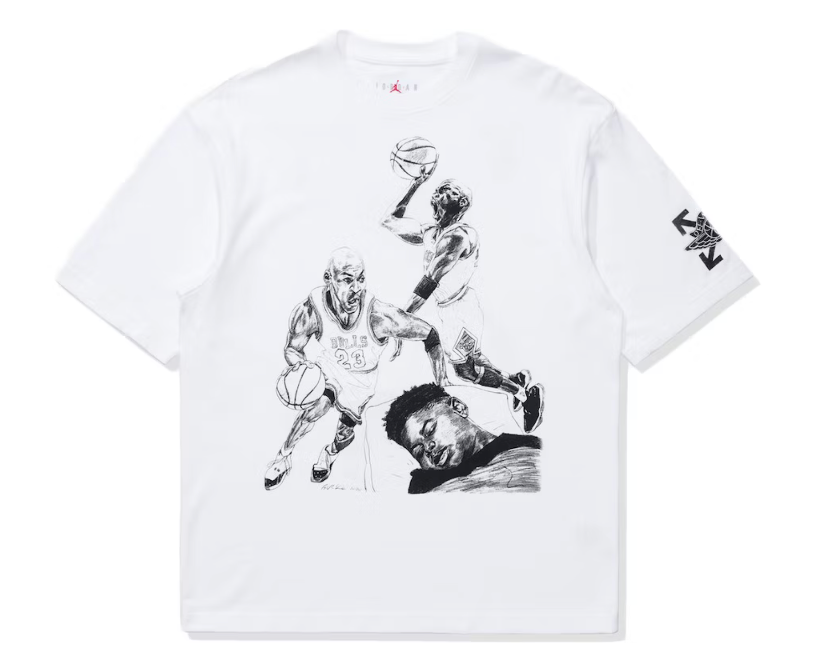 Off-White X Jordan Scribble T-Shirt Size XL