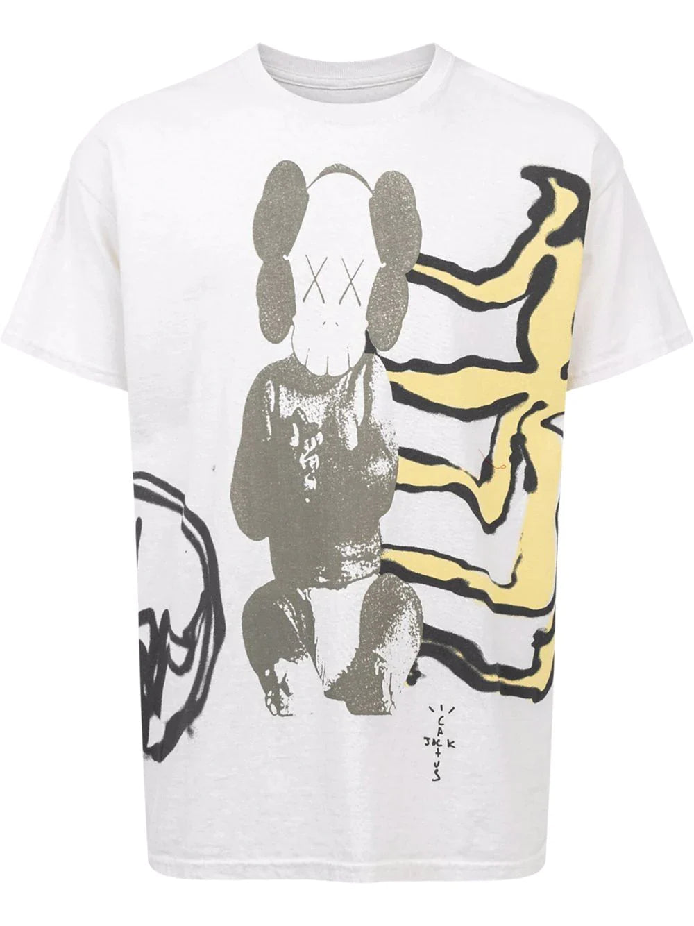 TRAVIS SCOTT CACTUS JACK + KAWS FOR FRAGMENT TEE AGED YELLOW