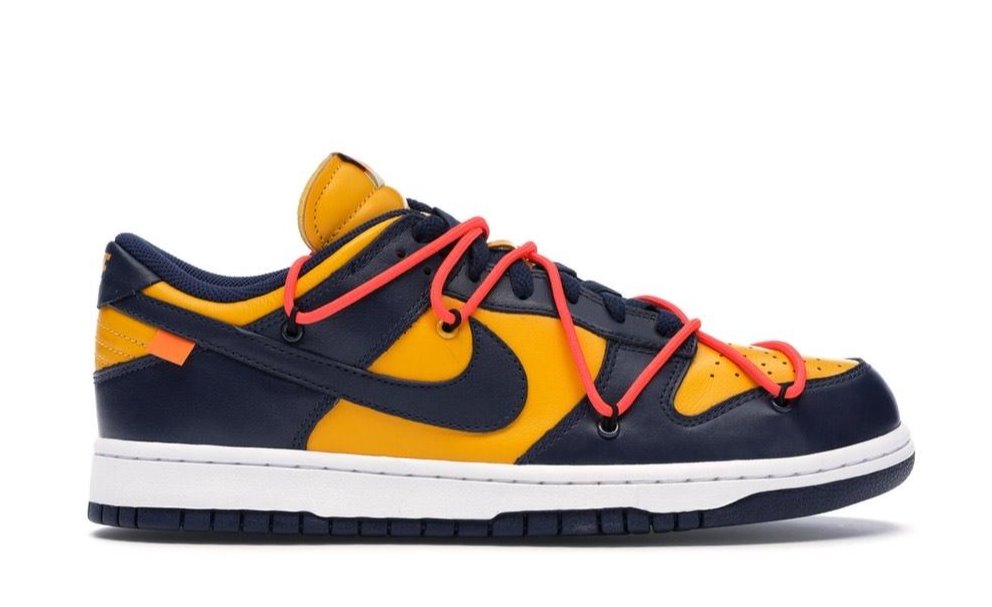 OFF WHITE SB DUNK YELLOW AND BLUE/MICHIGAN | The Edit Man London Online