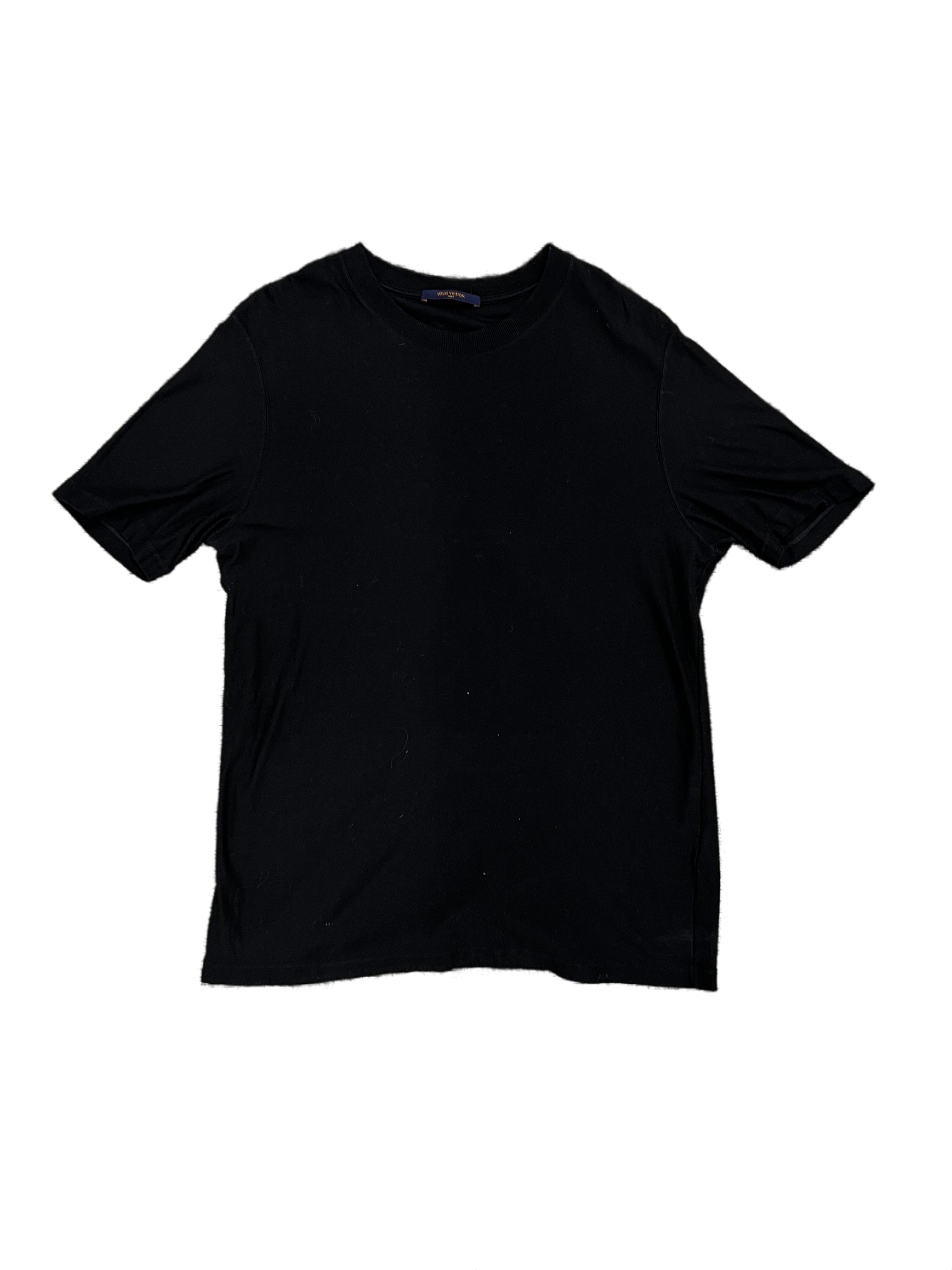 Pre-Loved - Louis Vuitton Black Cotton & Jacquard Velour Satellite T Shirt