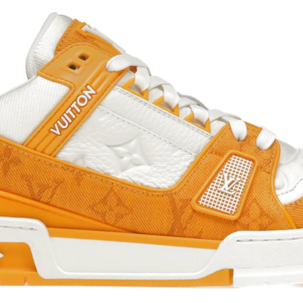 LOUIS VUITTON TRAINER YELLOW MONOGRAM DENIM WHITE - Slocog