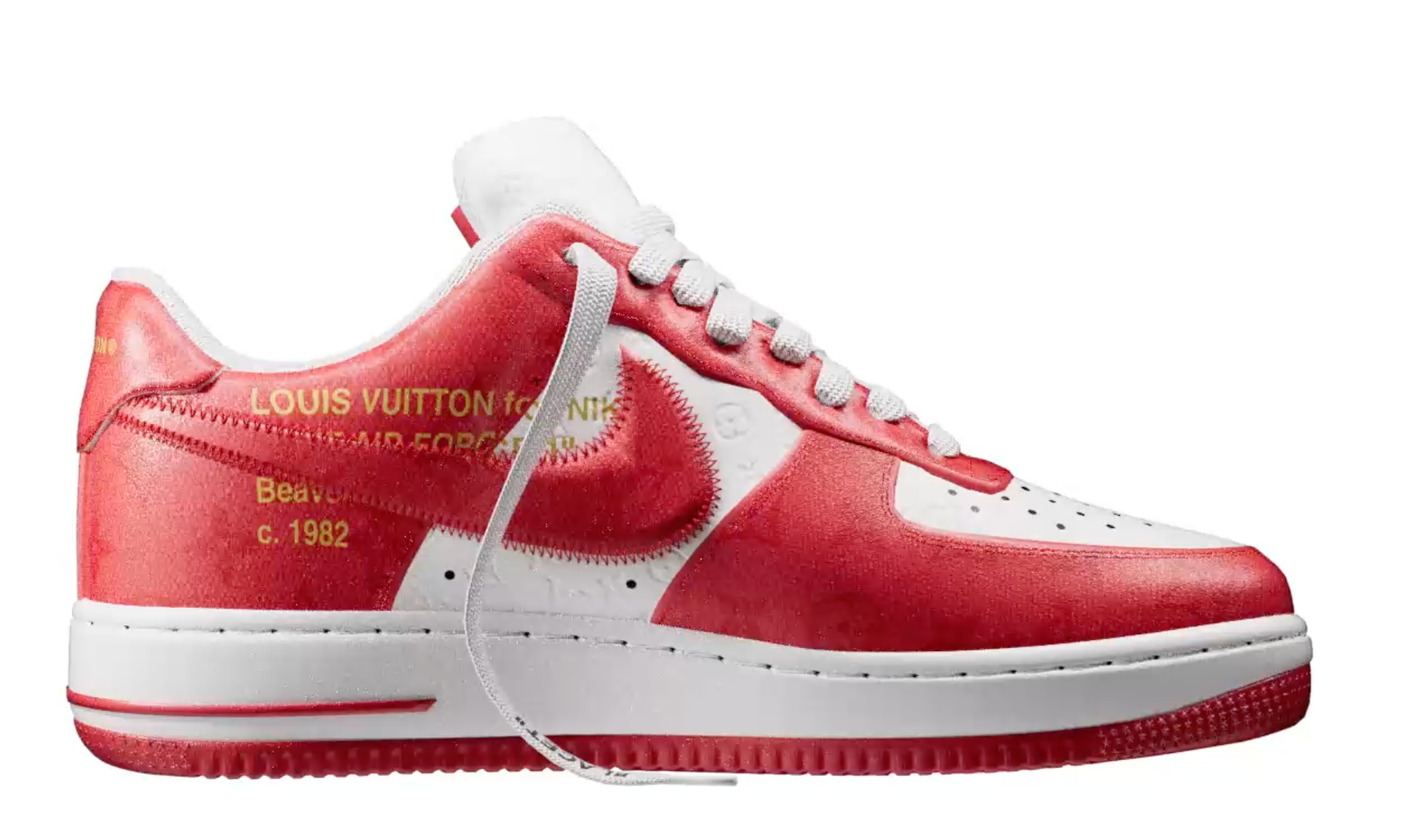 red louis vuitton air forces