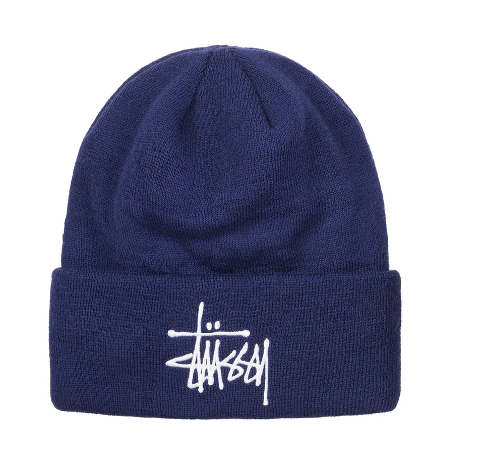 STUSSY BIG STOCK CUFF BEANIE PURPLE