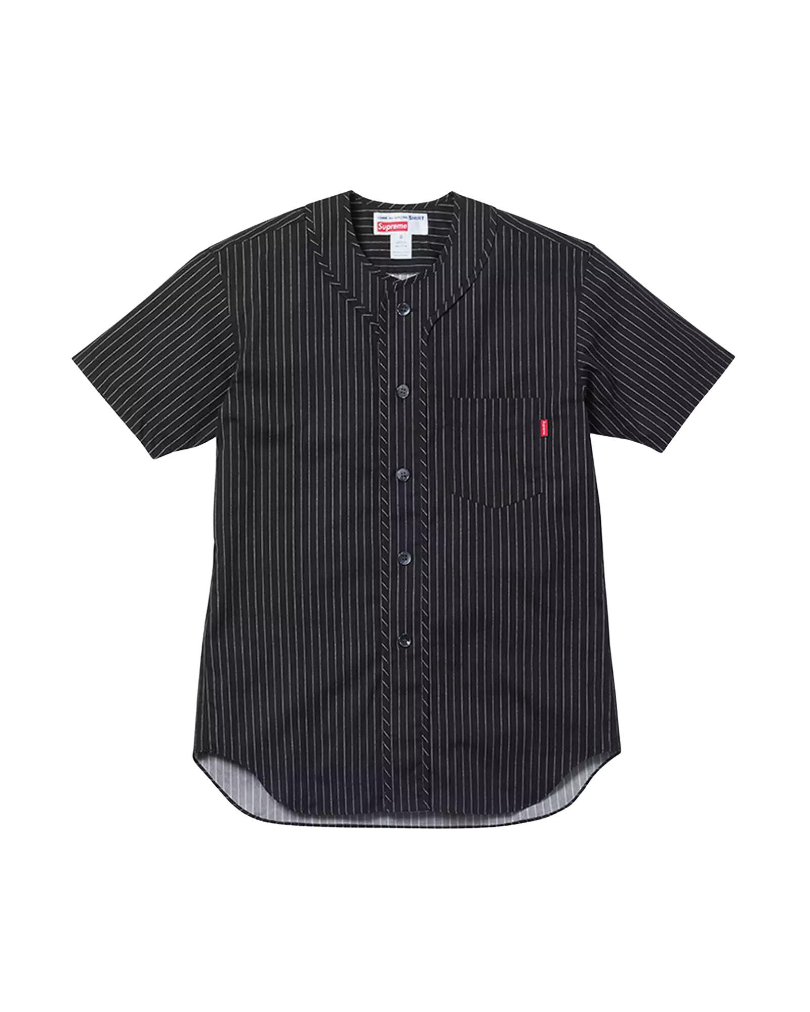 Pre Loved - Supreme X Comme Des Garcons Black Stripe Button Up Shirt Size Small