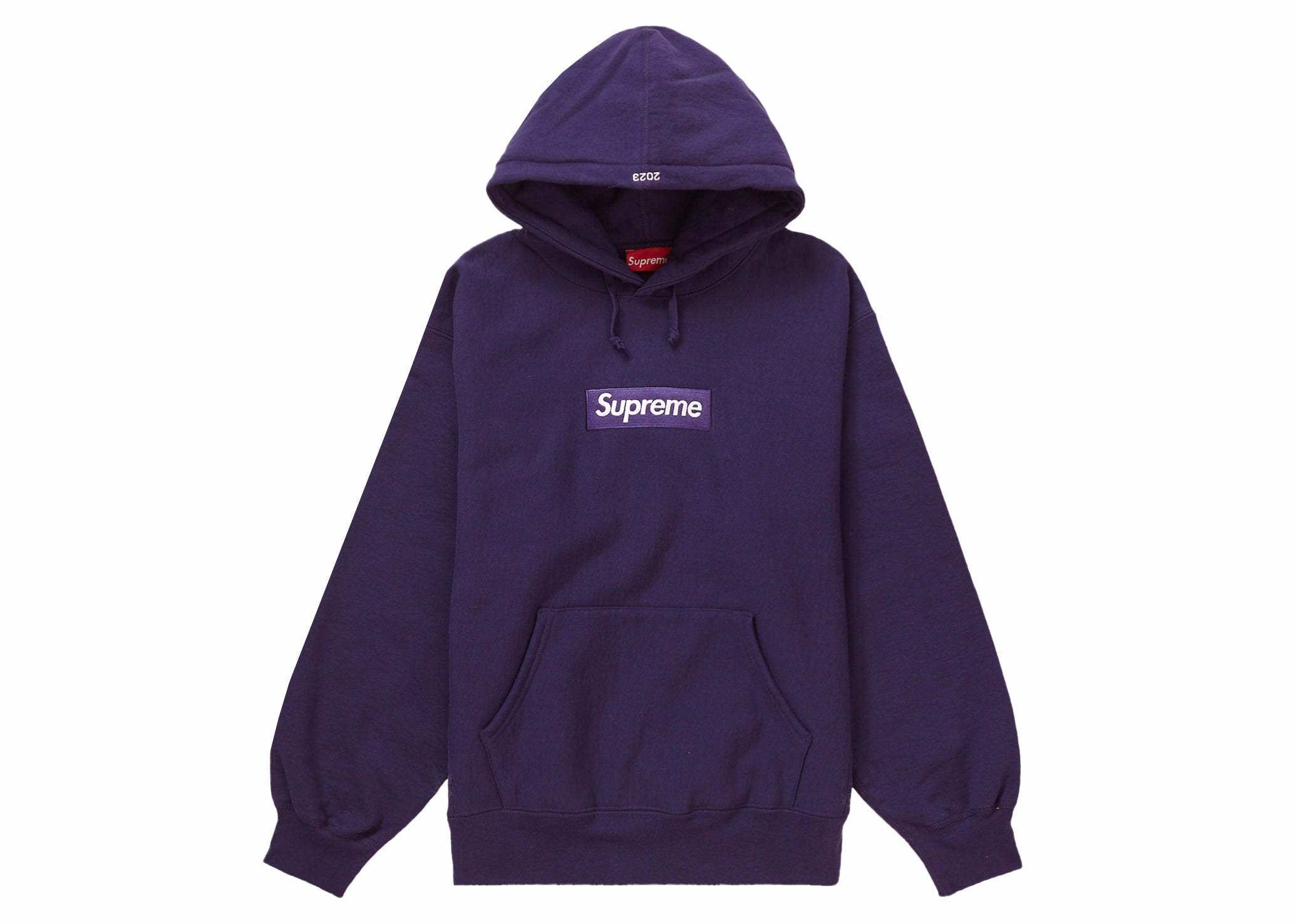 新品未使用ビニール袋未開封XL Supreme Box Logo Hooded Dark Purple