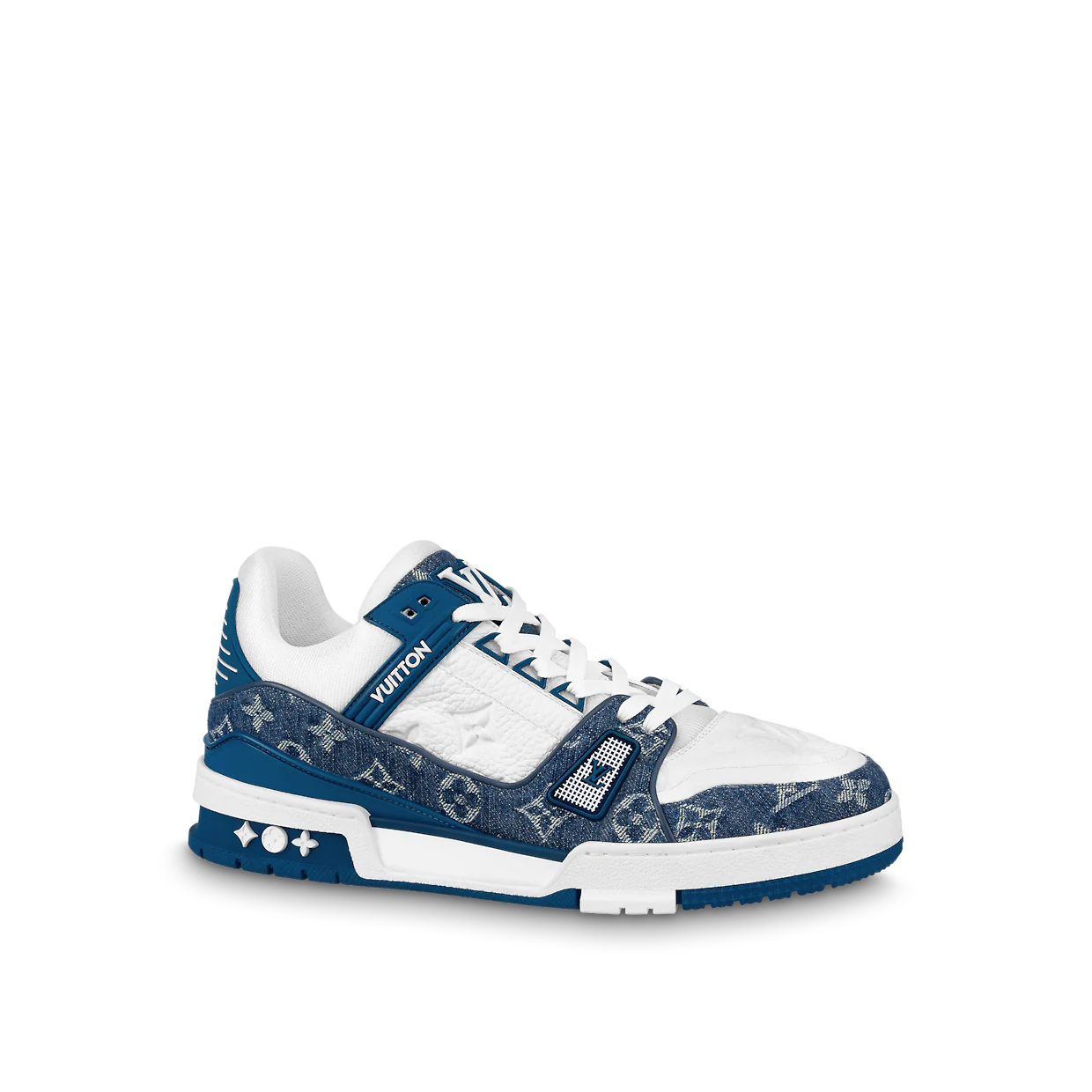 Louis Vuitton LV Trainer Blue Monogram Denim Nigo Sneaker Shoes