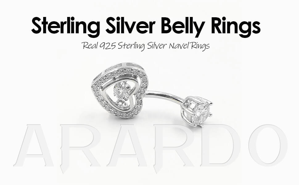 Arardo 925 Sterling Silver Belly Button Rings AB0088