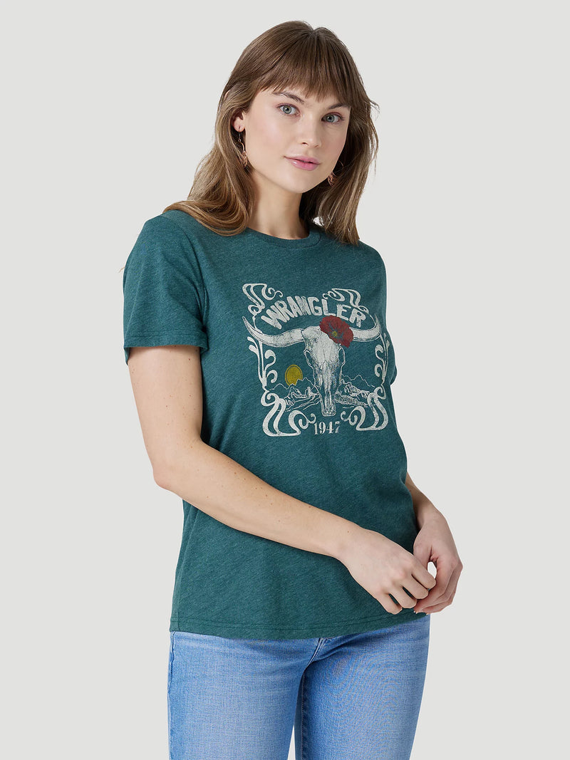 Women's Wrangler Flower Steerhead Regular Graphic Tee – Out West [A Clothing  Store]