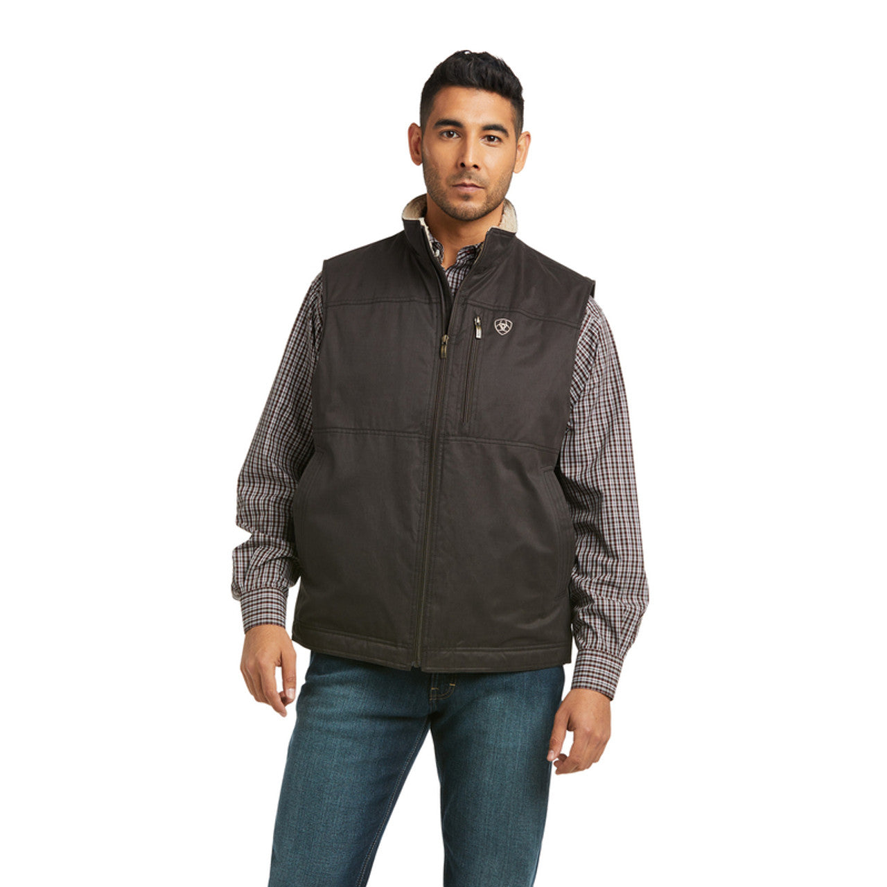 Men's Ariat Grizzly Canvas Vest Espresso – Out West [A Clothing Store]