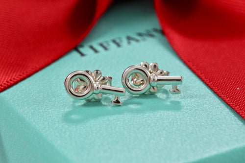 Tiffany & Co. Sterling Silver (2) Round Pie Crust Earring backs