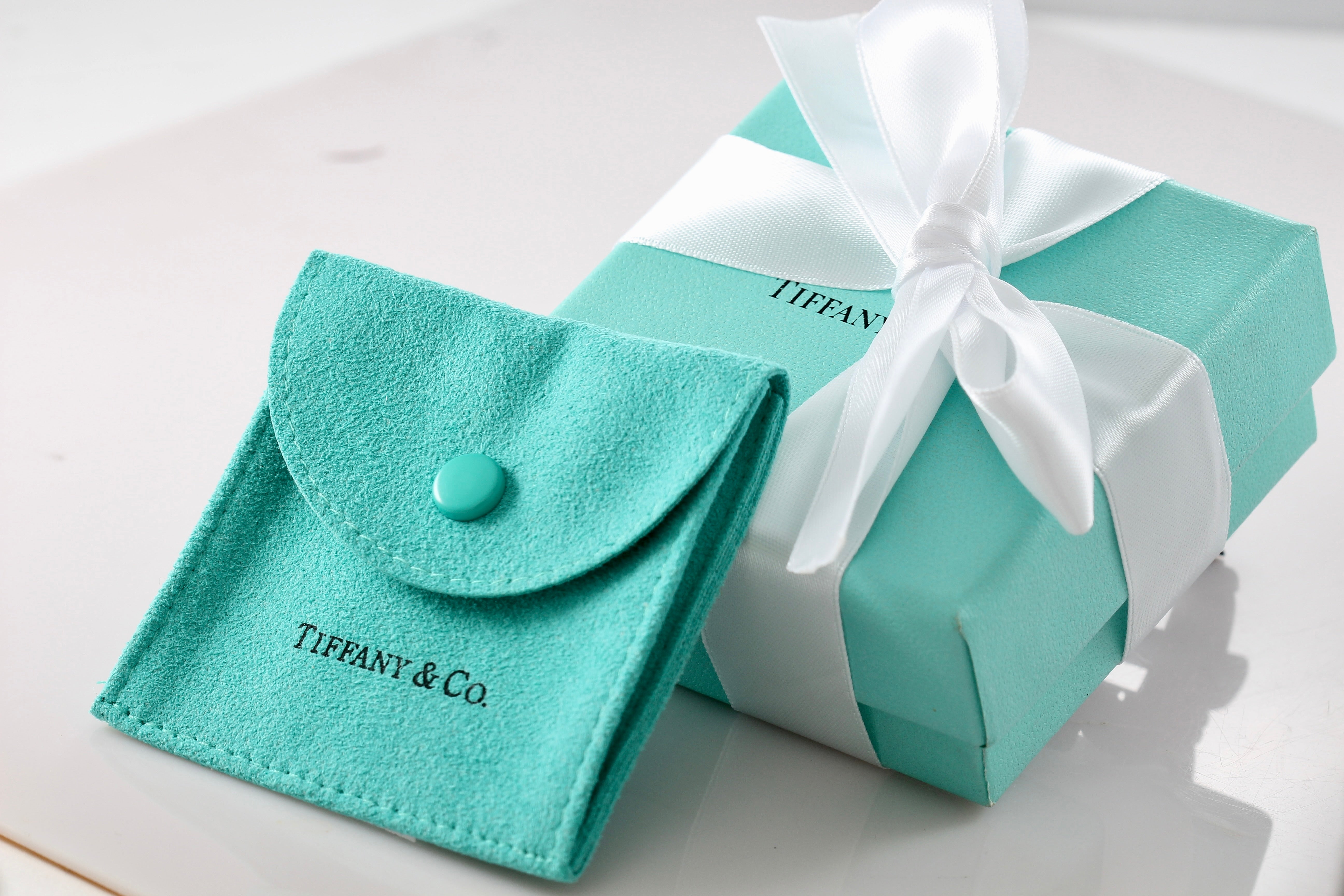 Tiffany & Co. Square Box & Button Pouch Packaging
