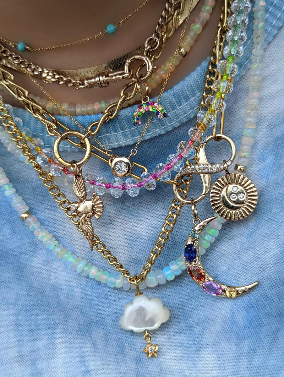 Rainbow Knotted Crystal Necklace – KatMojo Jewelry