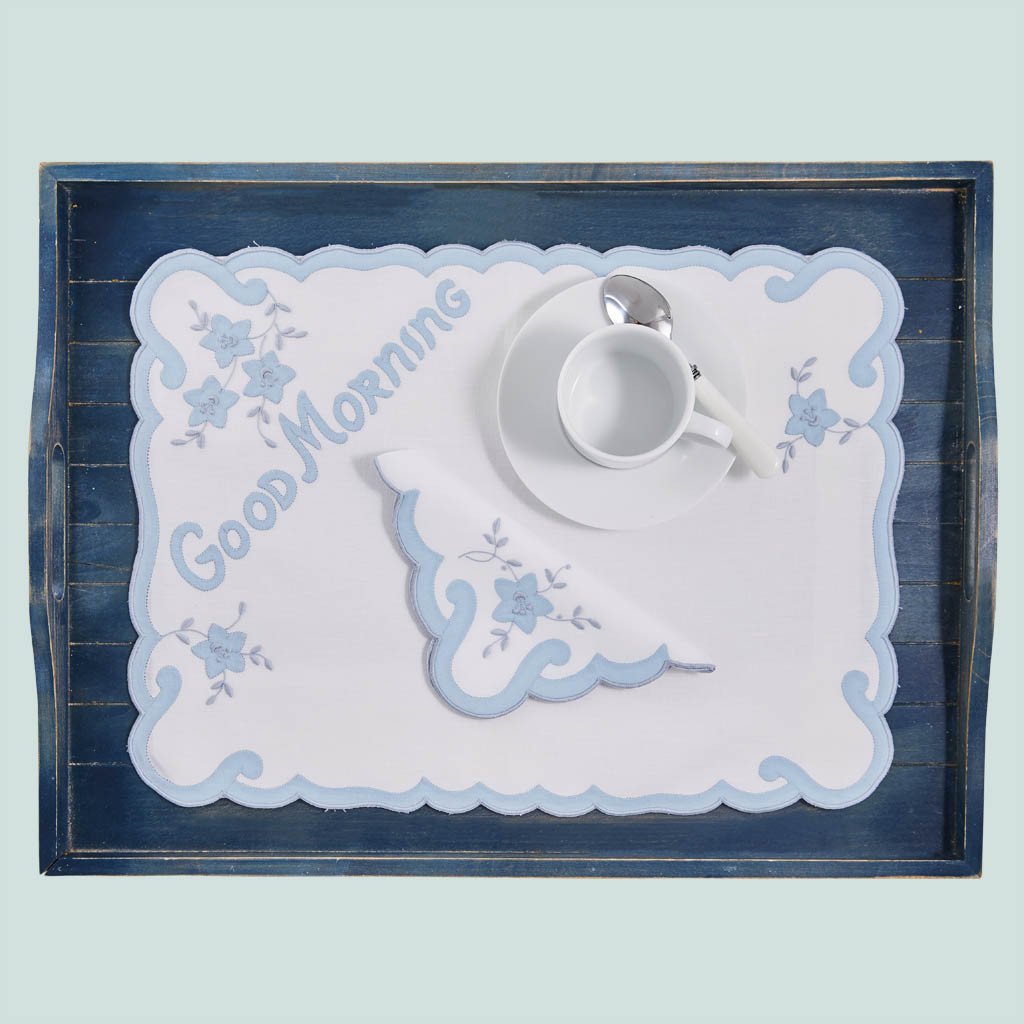 Leron Linens Good Morning Breakfast Tray Set