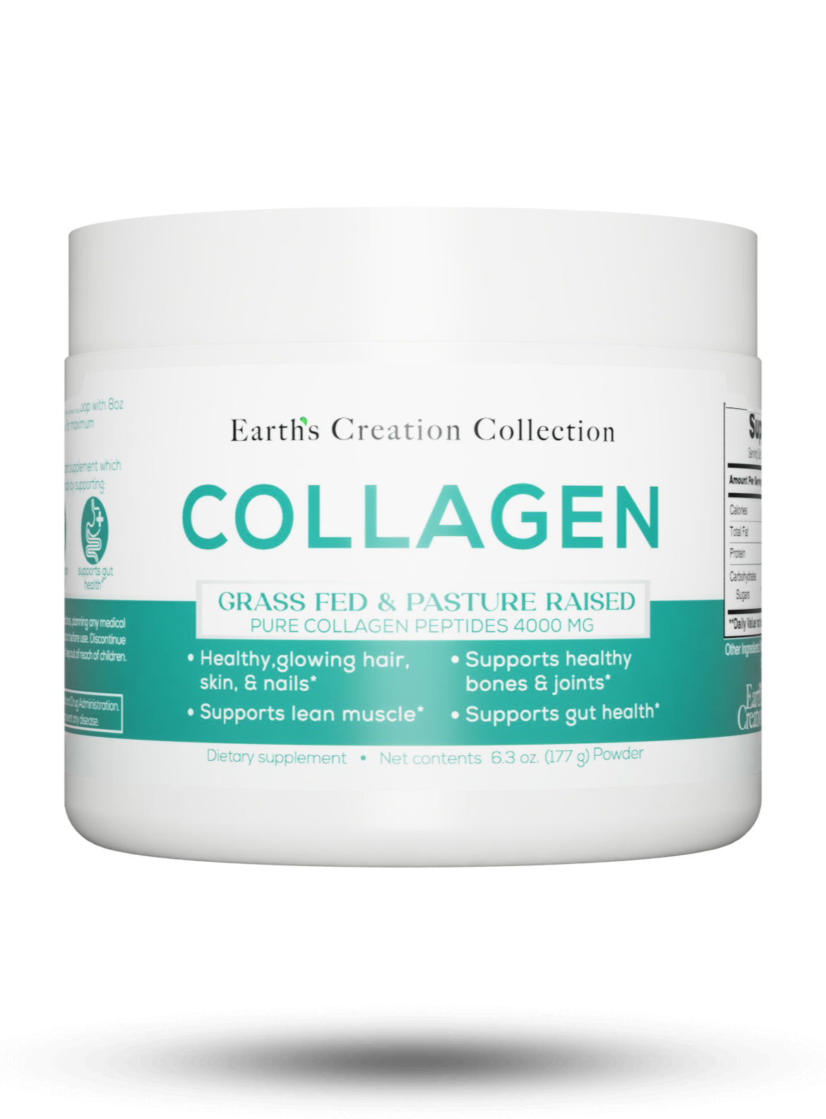 Collagen 4000mg Pure Hydrolyzed Collagen Peptides – Earth's Creation USA