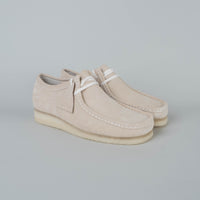 off white clarks wallabees