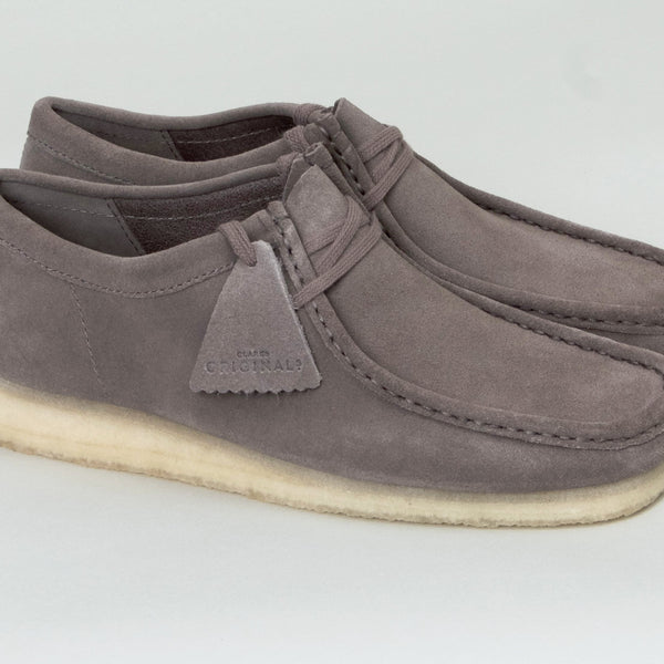 grey suede wallabees