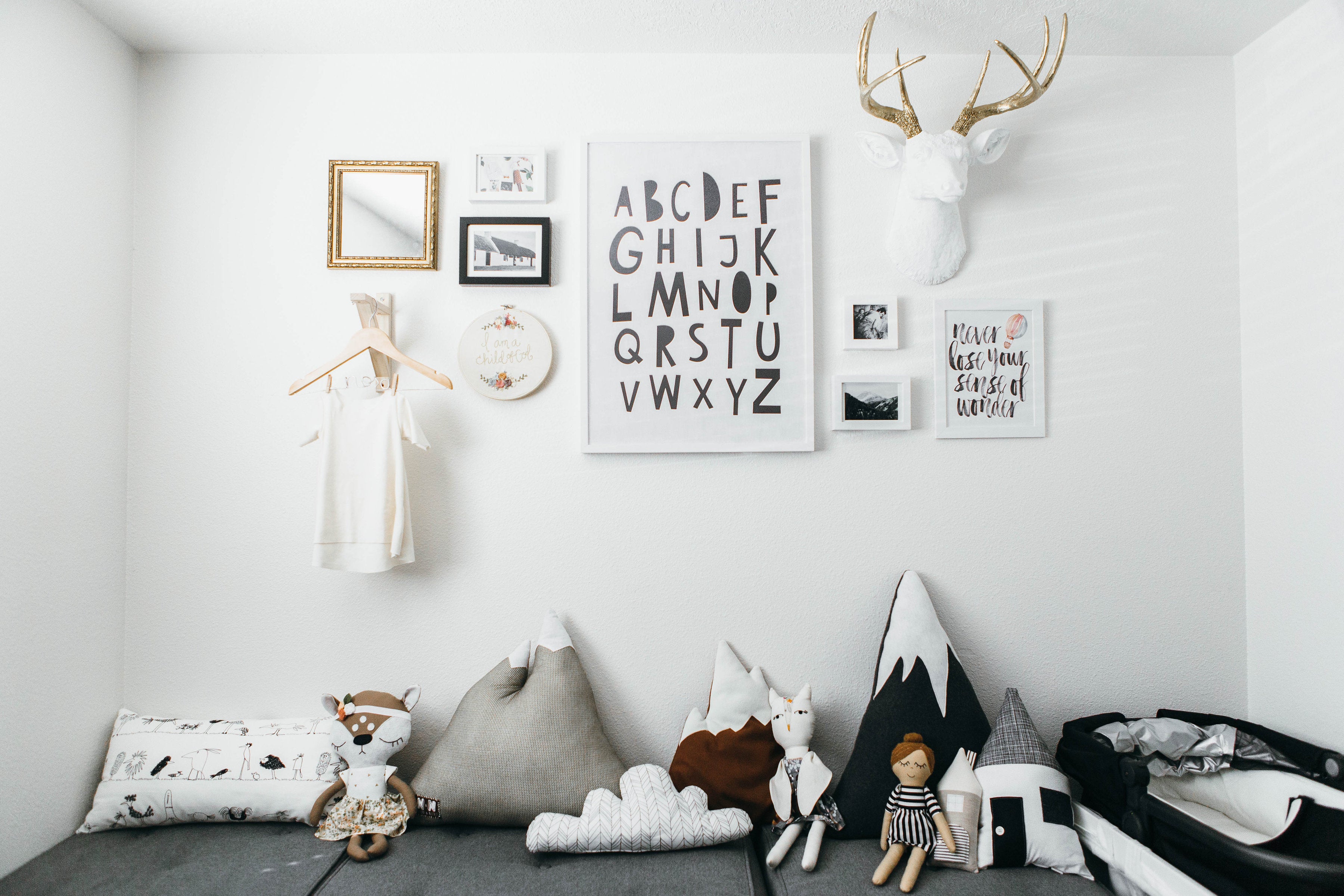 Faux taxidermy baby nursery decor