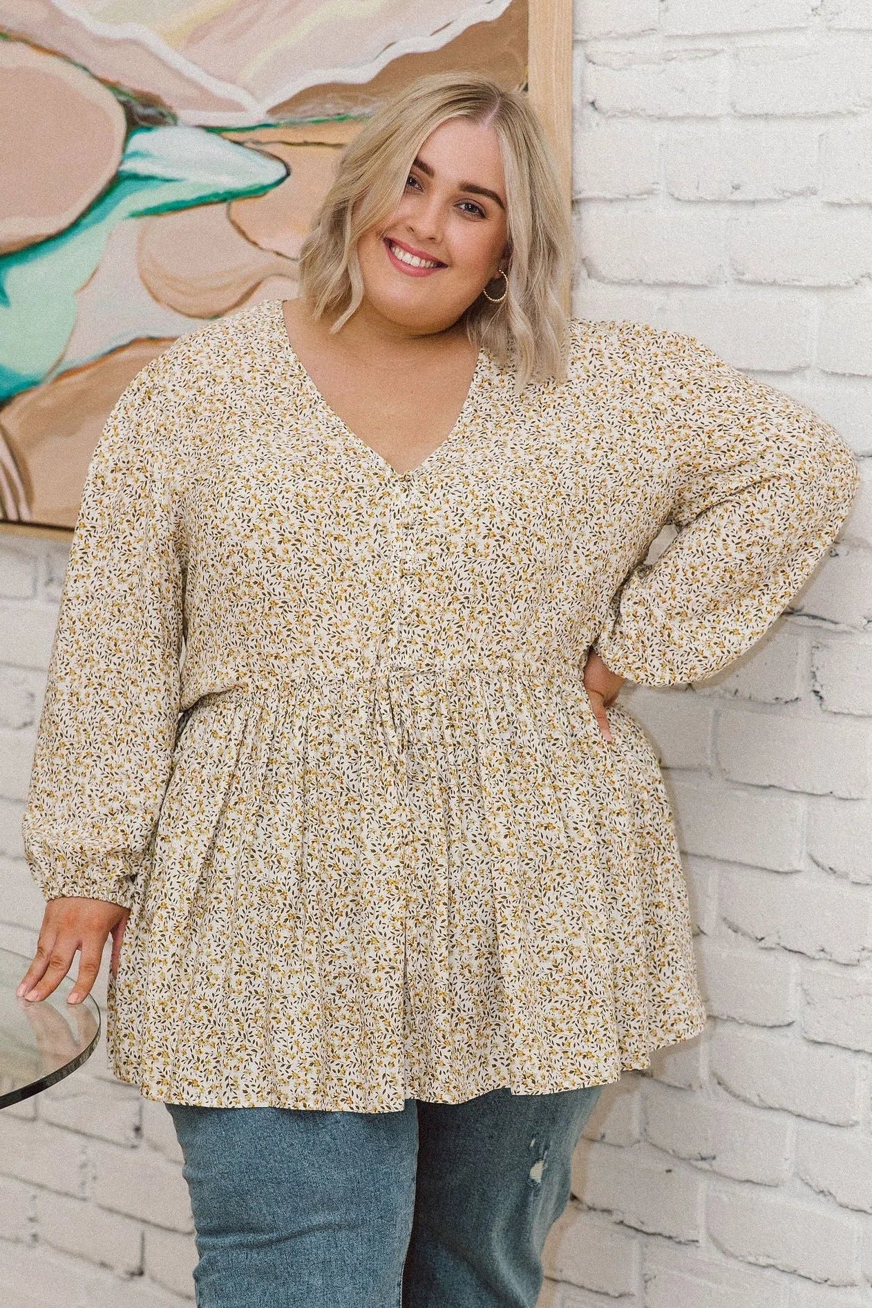 Plus Size V-Neck Top - Embrace Chic Style with Isla Top in White