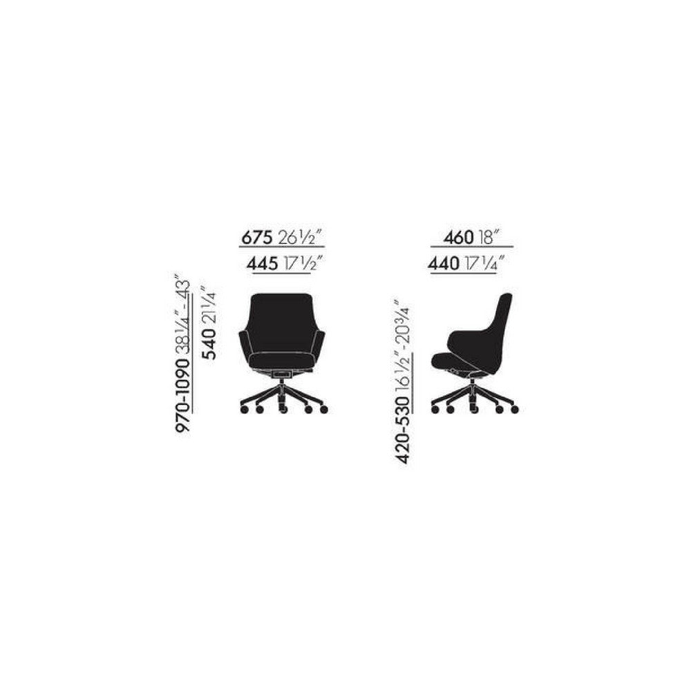 vitra grand executive lowback chair