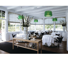 Arne Jacobsen Lily Arm Chairs in Restaurant Fritz Hansen