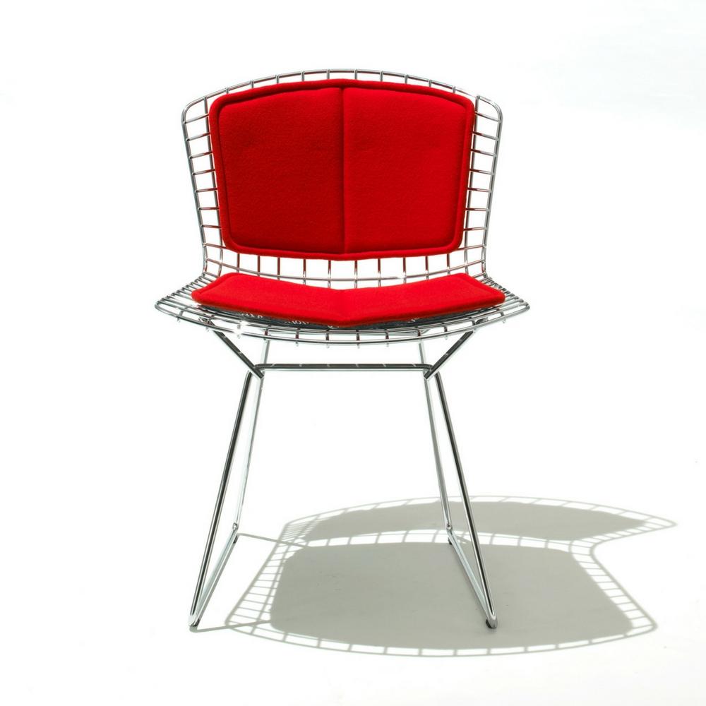 Knoll Bertoia Side Chair With Back Pad And Seat Cushion Palette