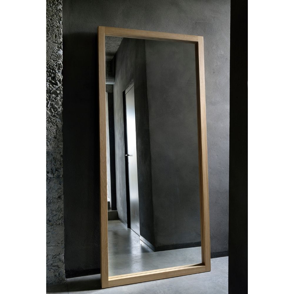 light oak large mirror