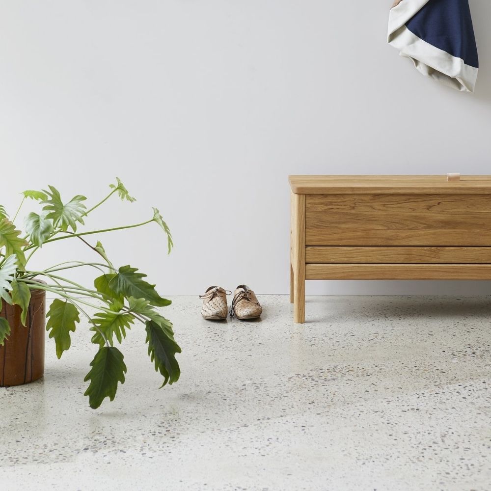 A Line Oak Storage Bench by Form & Refine