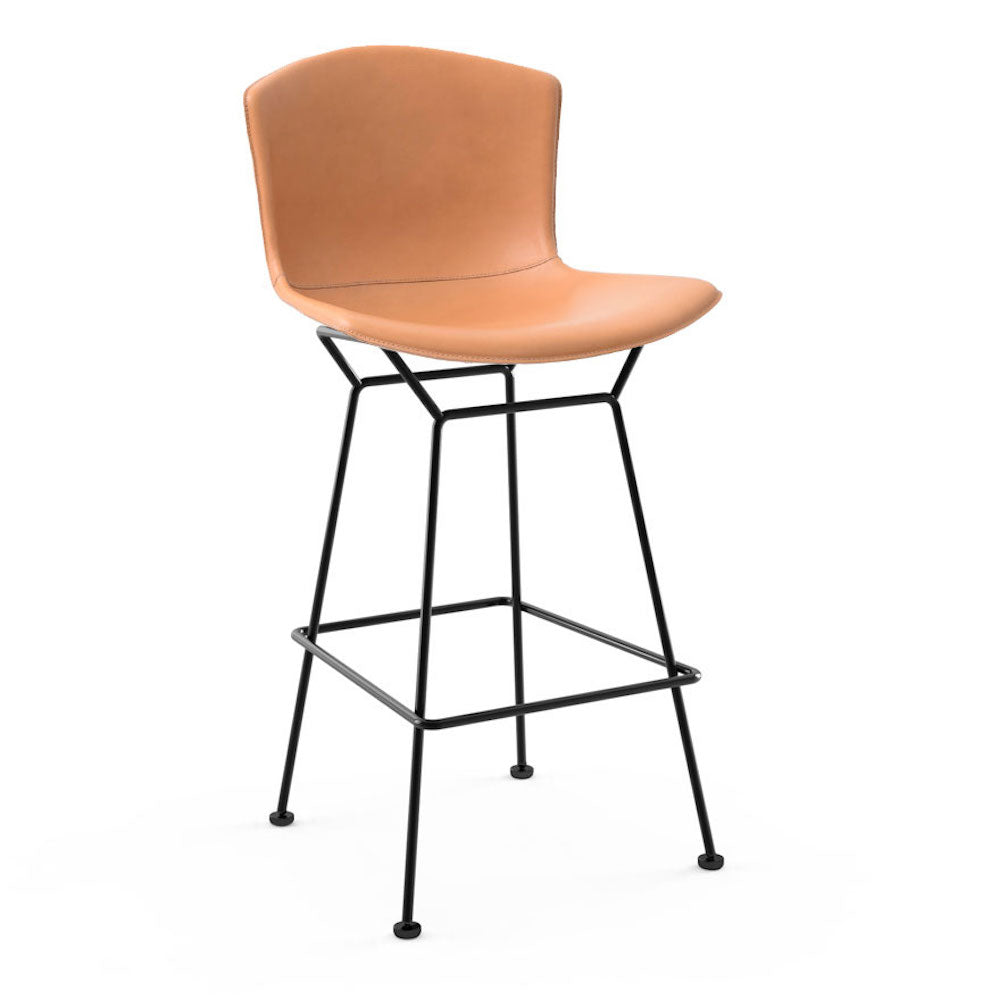 Bertoia Leather Covered Bar Counter Stools Knoll Palette Parlor Modern Design