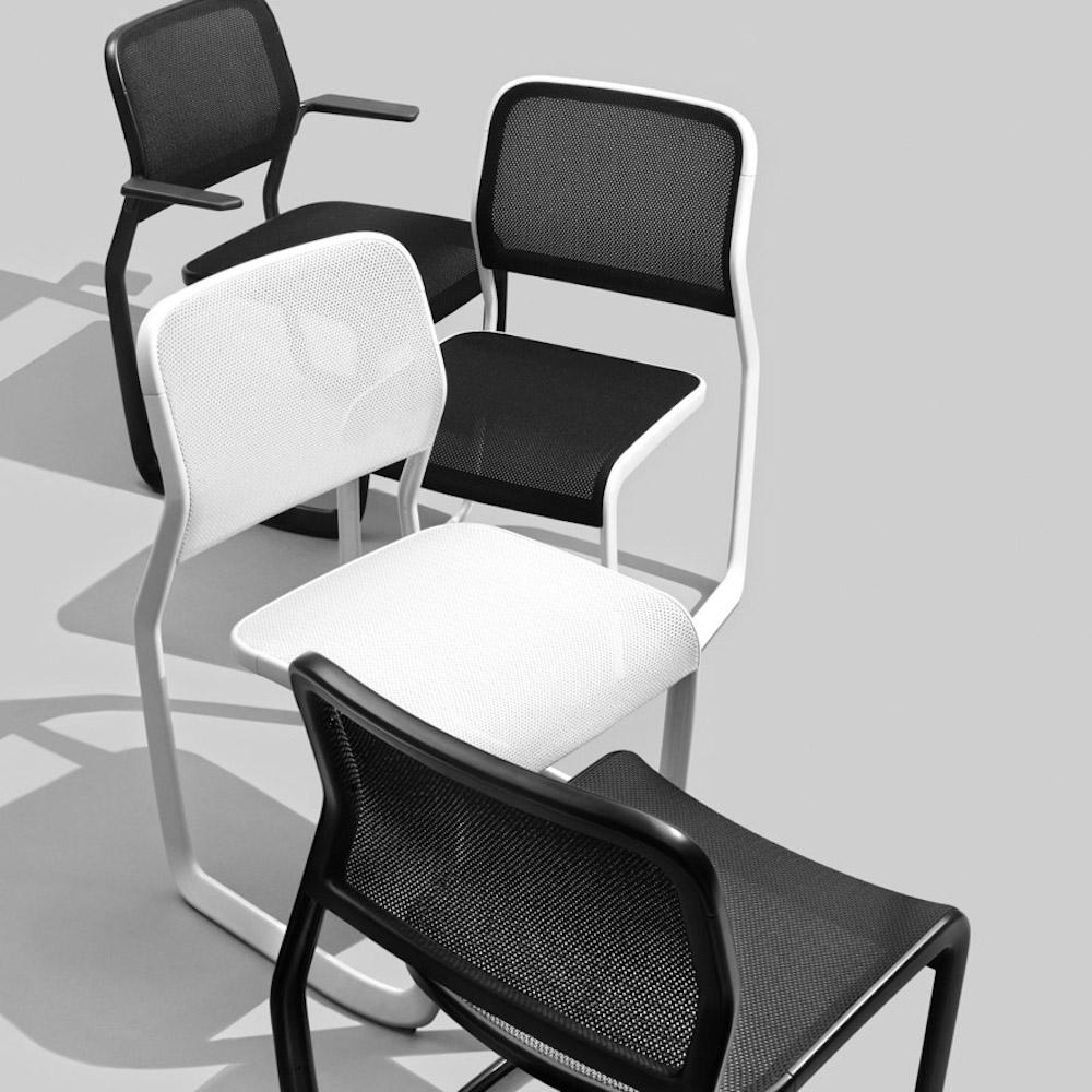 knoll newson aluminum arm chair  palette  parlor  modern