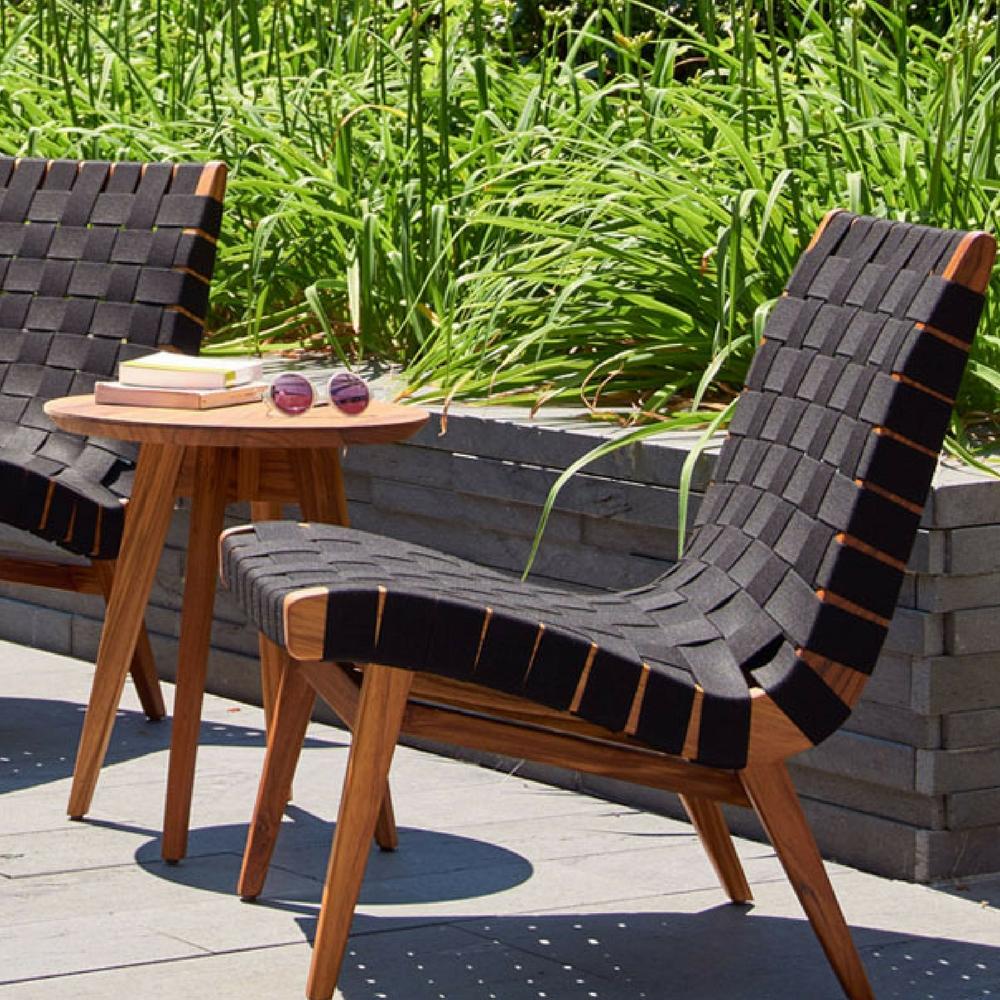 Knoll Risom Teak Indoor Outdoor Lounge Chair  Palette 