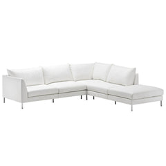 Luonto Loft Sectional Sofa White Leather Front