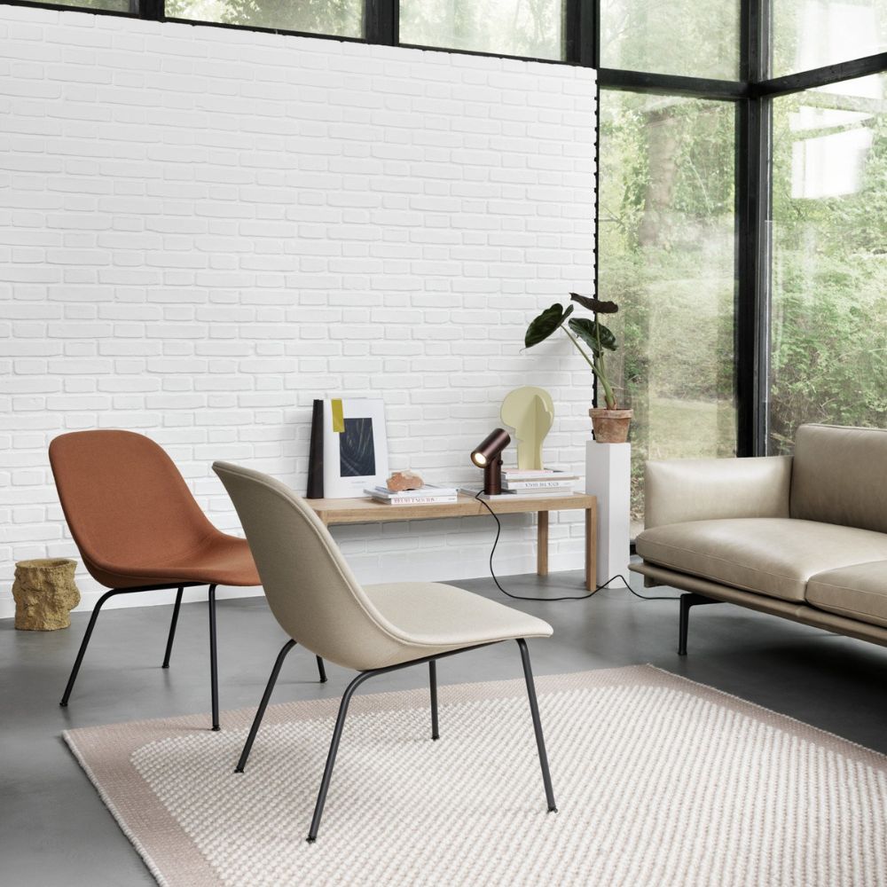 metalen Waar Ouderling Muuto | Fiber Lounge Chair - Tube Base | Iskos-Berlin | Palette & Parlor |  Modern Design