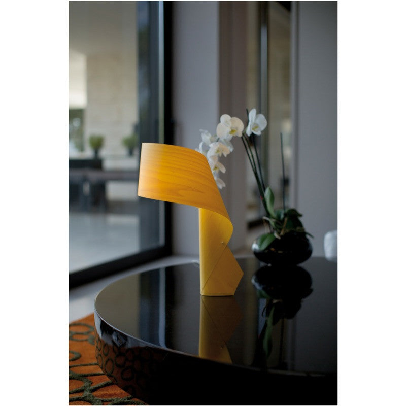 yellow and grey table lamp