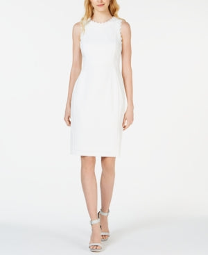 Calvin Klein Petite Lace-Trim Sheath Dress Cream 4 P – Shamrock Apparel