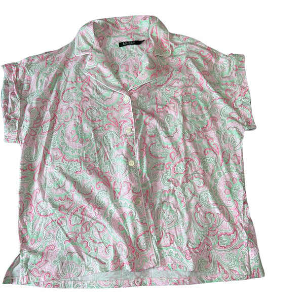 Lauren Ralph Lauren Pajama Top Multi-Pink 1X – Shamrock Apparel
