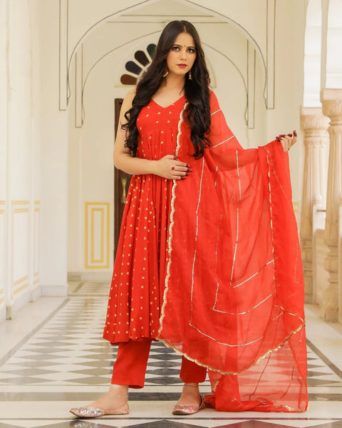 anarkali suit, cotton sharara suit set