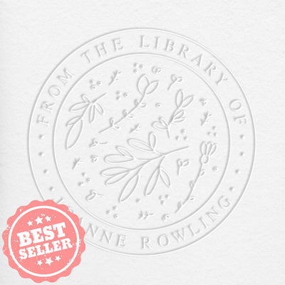 Personalized Book Stamp From the Library of Custom Book Embosser Book Stamp  Custom Library Stamp Bestseller Library Embosser 
