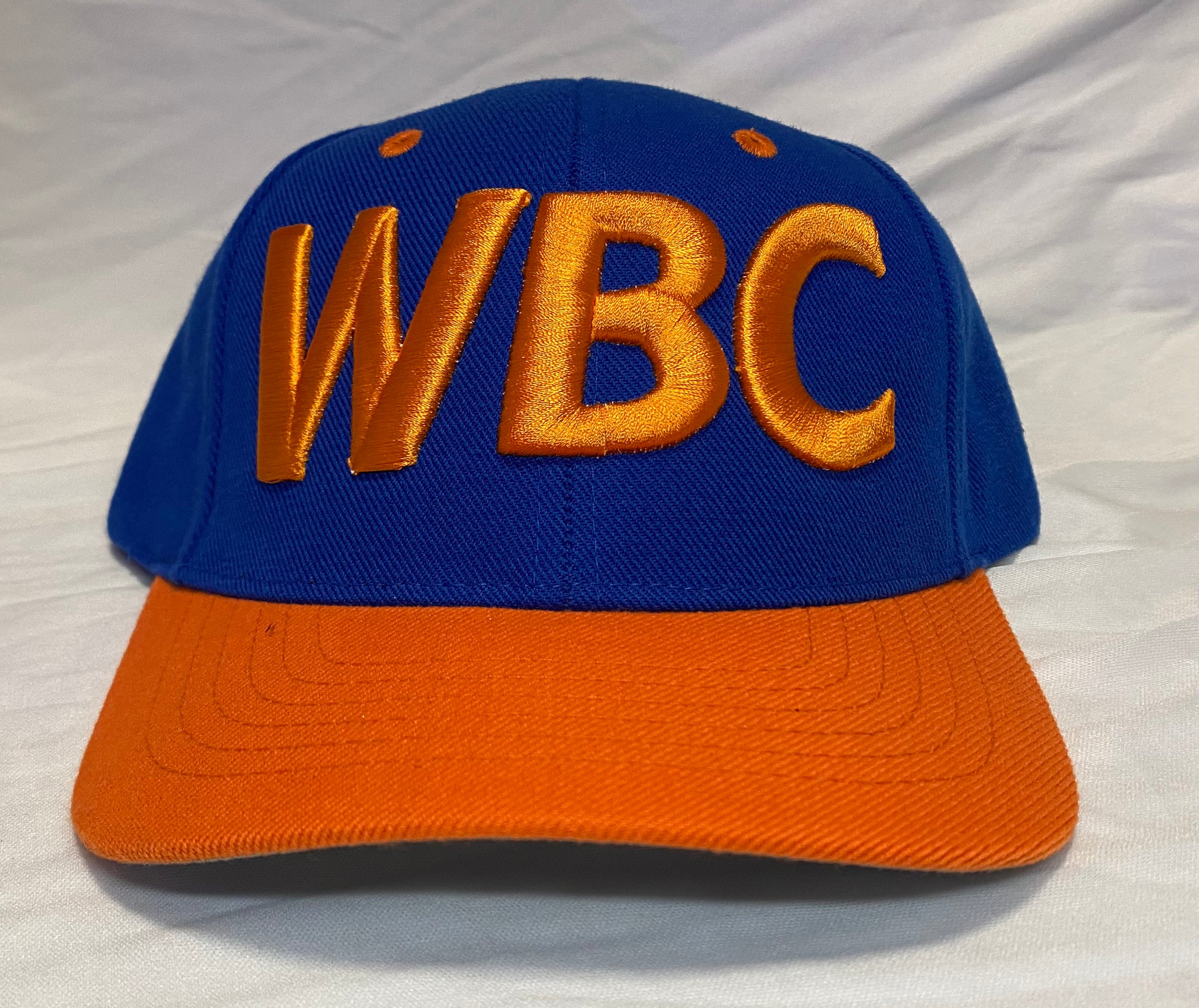 BLUE WBC ORANGE LETTERING BASEBALL HAT