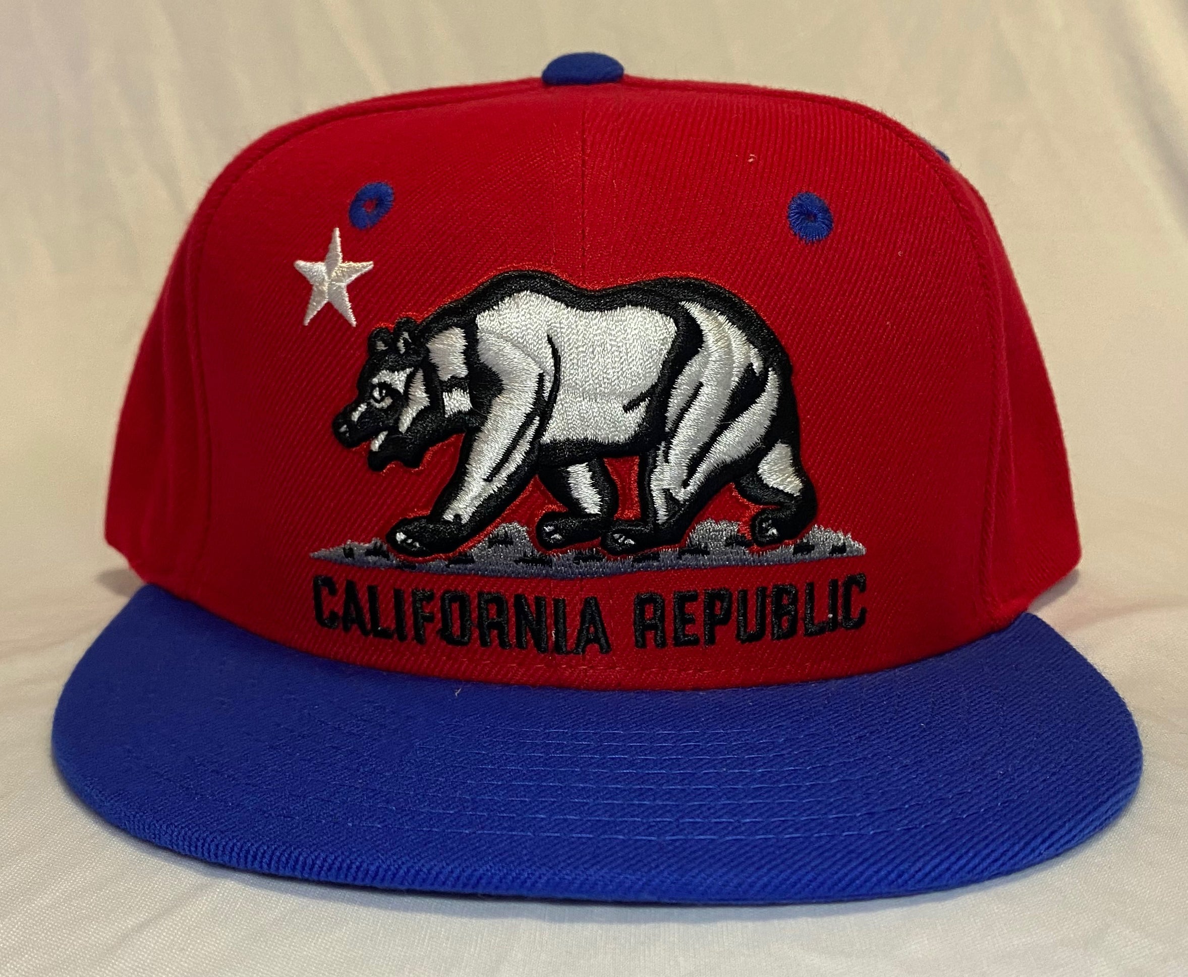 RED \ BLUE CALIFORNIA REPUBLIC HAT – F4STUDIOSSHOP