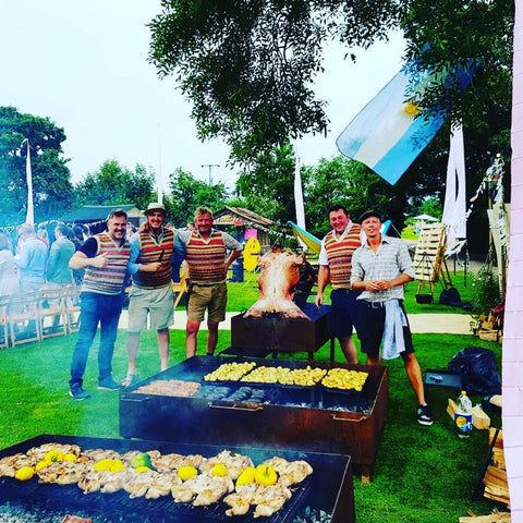 Premium Photo  Parrilla argentina traditional barbecue made with straight  from the wood