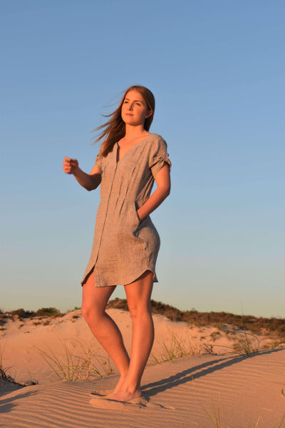 Introducing the new Chloe and Belle Dress in Silver Fawn