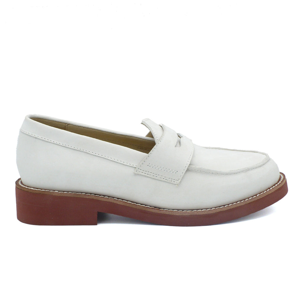 white penny loafers